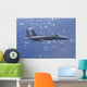 F-15 Eagle Flies over Wall Decal Design 2