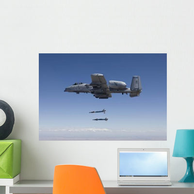A-10c Thunderbolt Releases Two Wall Decal shown on a wall