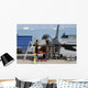 Maintenance Personnel Work F-16 Wall Decal