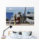 Maintenance Personnel Work F-16 Wall Decal