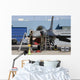 Maintenance Personnel Work F-16 Wall Decal