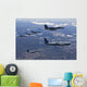 Five F-15 Eagles Conduct Wall Decal Design 4