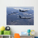 Five F-15 Eagles Conduct Wall Decal Design 4