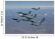 Five F-15 Eagles Conduct Wall Decal Design 3