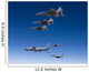 Five F-15 Eagles Conduct Wall Decal Design 2