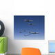 Five F-15 Eagles Conduct Wall Decal Design 1