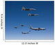 Five F-15 Eagles Conduct Wall Decal Design 1