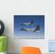 Two F-15 Eagles Conduct Wall Decal Design 2