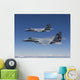 Two F-15 Eagles Conduct Wall Decal Design 2