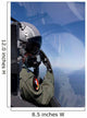 F-15 Pilot Looks over Wall Decal Design 1