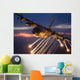C-130 Hercules Releases Flares Wall Decal Design 1
