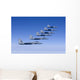 Six F-15 Eagles Fly Wall Decal