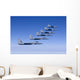 Six F-15 Eagles Fly Wall Decal