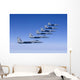 Six F-15 Eagles Fly Wall Decal