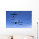 Six F-15 Eagles Refuel Wall Decal
