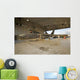 F-22 Raptor Parked Hangar Wall Decal Design 2