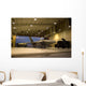 F-22 Raptor Parked Hangar Wall Decal Design 1