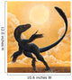 Deinonychus Antirrhopus Dancing Sun Wall Decal