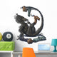 Playful Deinonychus Dinosaur Playing Wall Decal