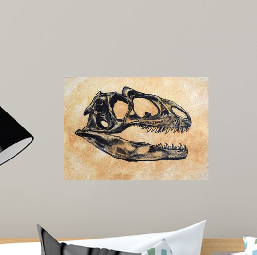 Allosaurus Dinosaur Skull Wall Decal
