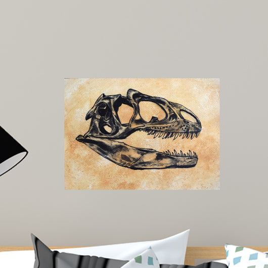 Allosaurus Dinosaur Skull Wall Decal