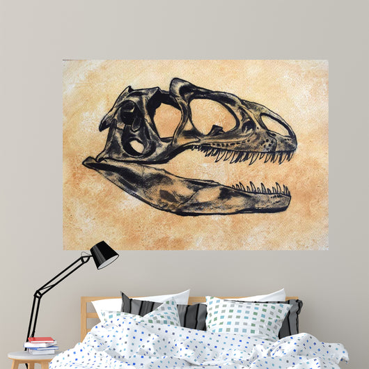Allosaurus Dinosaur Skull Wall Decal