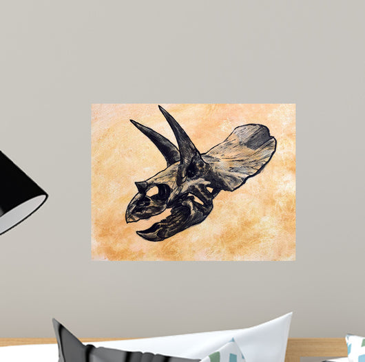 Triceratops Dinosaur Skull Wall Decal