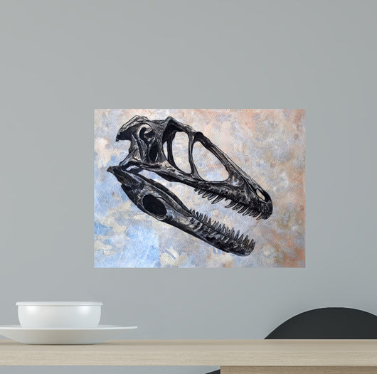 Deinonychus Dinosaur Skull Wall Decal