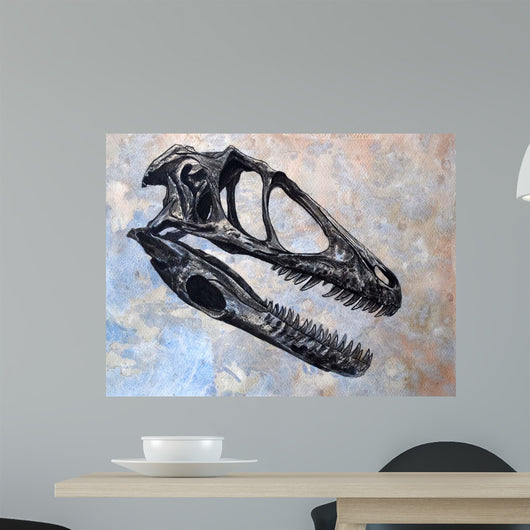 Deinonychus Dinosaur Skull Wall Decal