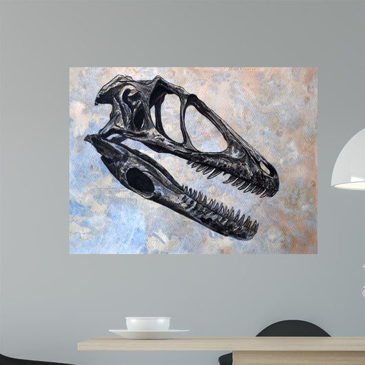 Deinonychus Dinosaur Skull Wall Decal