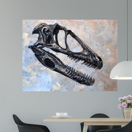 Deinonychus Dinosaur Skull Wall Decal