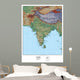 Geographical Map India Wall Decal