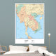 Political Map Indo-china Wall Decal