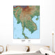 Map Indo-china Asia Wall Decal