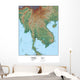 Map Indo-china Asia Wall Decal