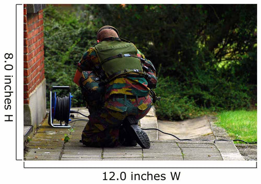 Soldier Belgian Army Investigating Wall Decal