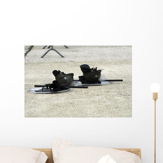 Helmet Shield and Baton Wall Decal