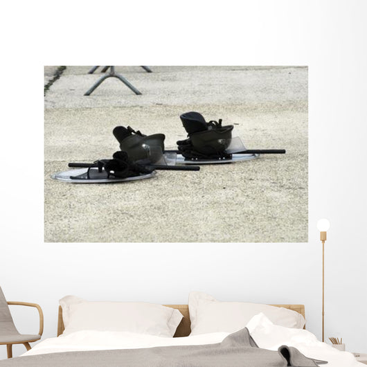 Helmet Shield and Baton Wall Decal