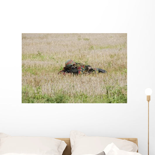 Belgian Paratroopers Guard Fields Wall Decal