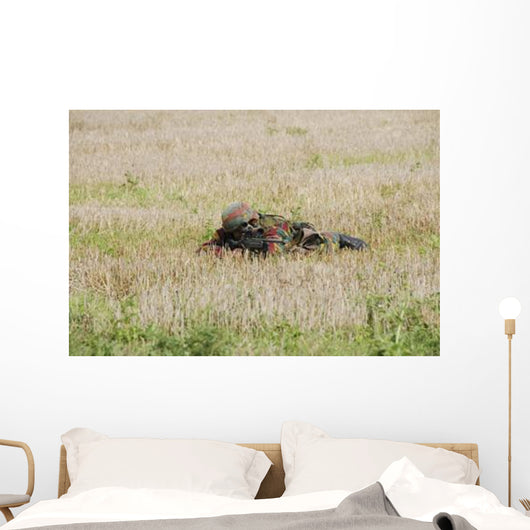 Belgian Paratroopers Guard Fields Wall Decal