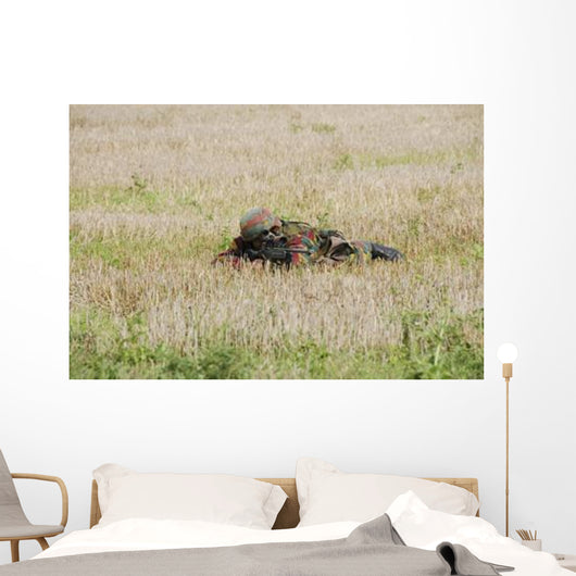 Belgian Paratroopers Guard Fields Wall Decal