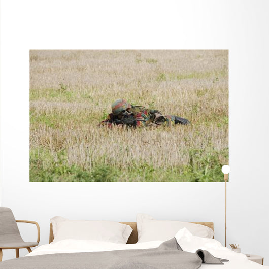 Belgian Paratroopers Guard Fields Wall Decal