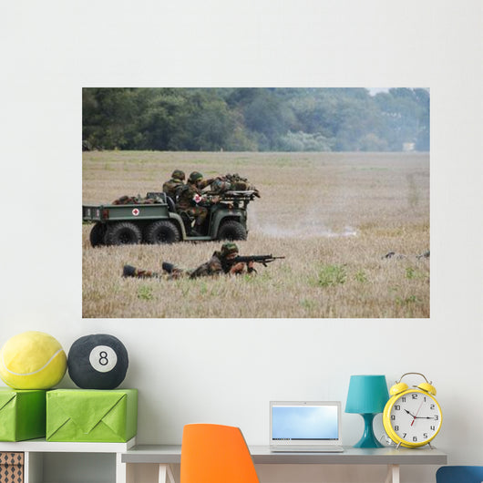 Evacuation Wounded Soldier Ambulance Wall Decal Design 2