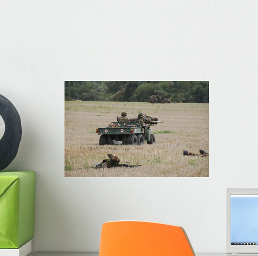 Evacuation Wounded Soldier Ambulance Wall Decal Design 1