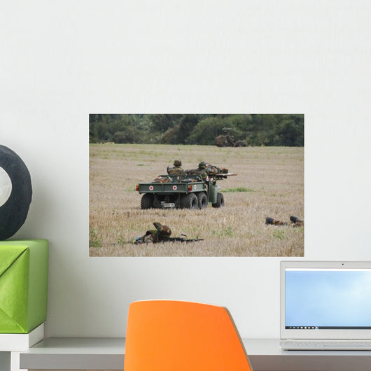 Evacuation Wounded Soldier Ambulance Wall Decal Design 1