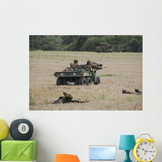 Evacuation Wounded Soldier Ambulance Wall Decal Design 1