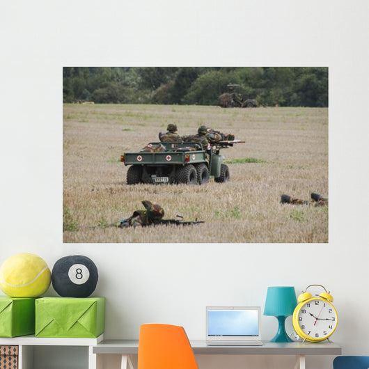 Evacuation Wounded Soldier Ambulance Wall Decal Design 1