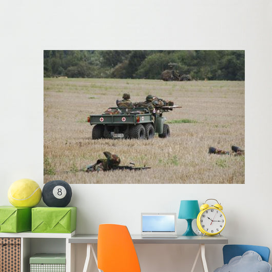 Evacuation Wounded Soldier Ambulance Wall Decal Design 1