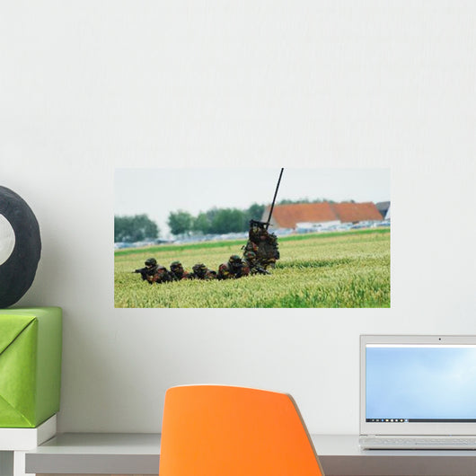 Belgian Para Commandos Entering Scene Wall Decal Design 3
