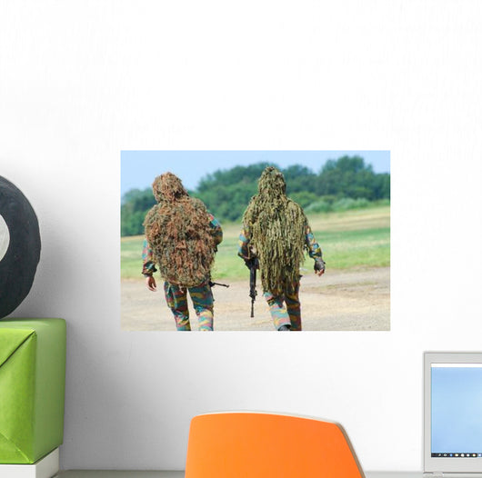 Two Snipers Belgian Army Wall Decal